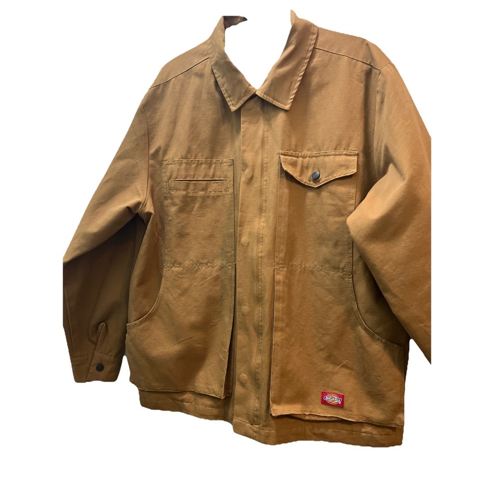 Dickies Work Jacket Vintage Duck Canvas, Size XLarge 5 Pockets Zip Button Front - Picture 1 of 4